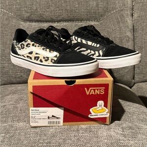 Vans Black and White Animal Pattern Sneakers
